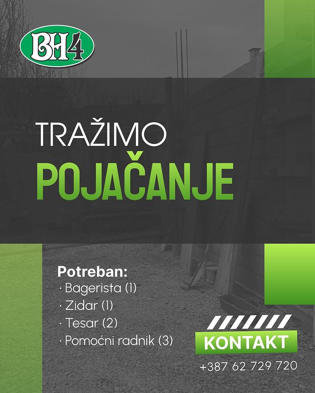 Posao u firmi Bh4 d.o.o. Jajce