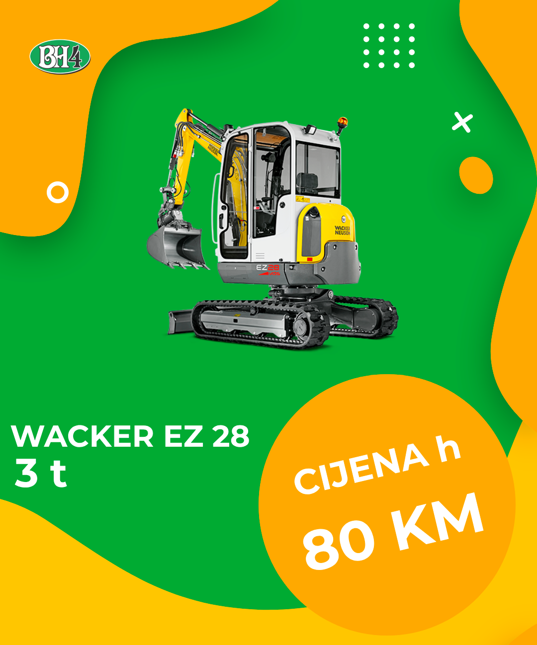 WACKER NEUSON 3 T PONUDA BH4 JAJCE D.O.O. JAJCE BAGER PO SATU CIJENA WACKER NEUSON 3 T PONUDA BH4 JAJCE D.O.O. JAJCE BAGER PO SATU CIJENA
