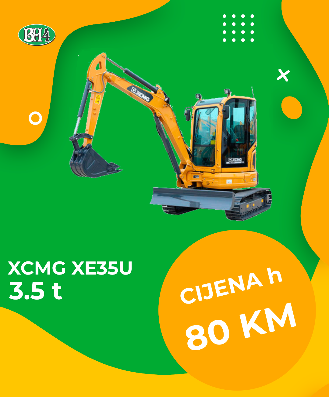 XCMG 3.5 T PONUDA BH4 JAJCE D.O.O. JAJCE BAGER PO SATU CIJENA XCMG 3.5 T PONUDA BH4 JAJCE D.O.O. JAJCE BAGER PO SATU CIJENA